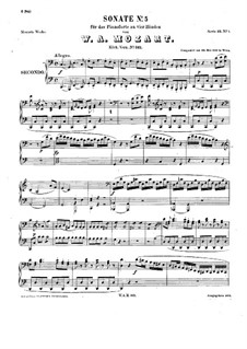 Sonate für Klavier, vierhändig in C-Dur, K.521: Stimmen by Wolfgang Amadeus Mozart