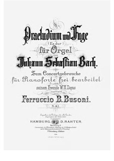 Präludium und Fuge in Es-Dur, BWV 552: Bearbeitung für Klavier by Johann Sebastian Bach