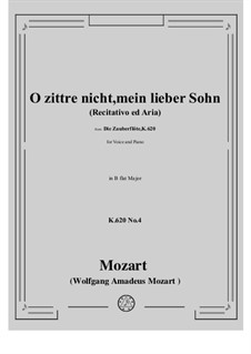 O Zitt're nicht, mein lieber Sohn: Für Stimme und Klavier by Wolfgang Amadeus Mozart