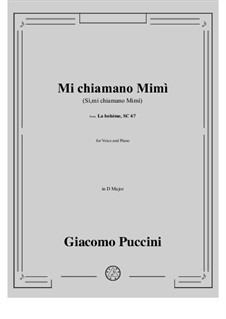 Me chiamano mimi: Für Stimme und Klavier by Giacomo Puccini