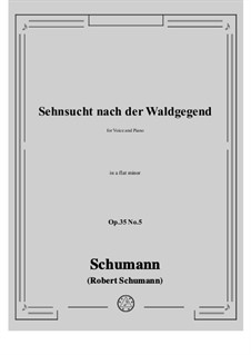 Nr.5 Sehnsucht nach der Waldgegend: A flat minor by Robert Schumann