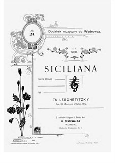 Souvenirs d'Italie, Op.39: No.6 Siciliana all' antica by Theodor Leschetizky