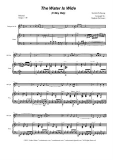 The Water is Wide: Bb-Trumpet solo and Piano by folklore