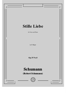Nr.8 Stille Liebe: E Major by Robert Schumann