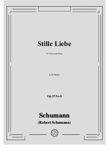 Nr.8 Stille Liebe: D Major by Robert Schumann