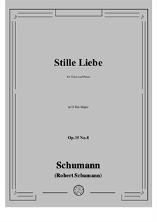 Nr.8 Stille Liebe: D flat Major by Robert Schumann