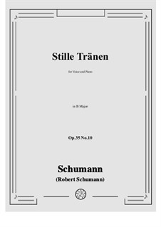 Nr.10 Stille Thränen: B Major by Robert Schumann