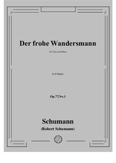 No.1 Der frohe Wandersmann: D Major by Robert Schumann