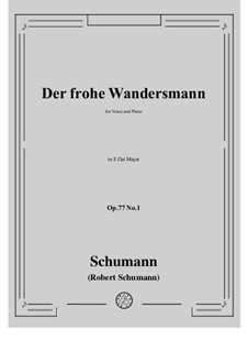 No.1 Der frohe Wandersmann: E flat Major by Robert Schumann