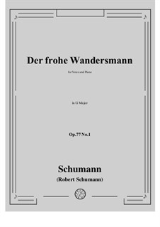 No.1 Der frohe Wandersmann: G Major by Robert Schumann