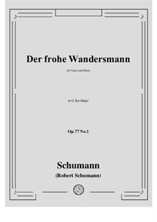 No.1 Der frohe Wandersmann: G flat Major by Robert Schumann