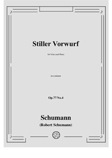 No.4 Stiller Vorwurf: A minor by Robert Schumann