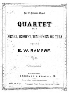 Bläserquartett Nr.3 in Es-Dur, Op.30: Stimmen by Emilio Wilhelm Ramsöe