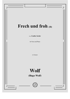 Heft II Nr.12-18: No.17 Frech und froh II in f minor by Hugo Wolf