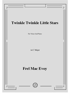 Twinkle Twinkle Little Star: C-Dur by Frel Mac Evoy