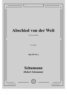 No.4 Abschied von der Welt: C minor by Robert Schumann