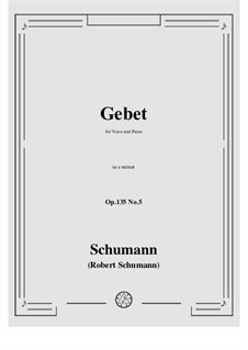 No.5 Gebet: E minor by Robert Schumann