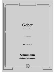 No.5 Gebet: F sharp minor by Robert Schumann