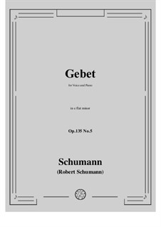 No.5 Gebet: E flat minor by Robert Schumann