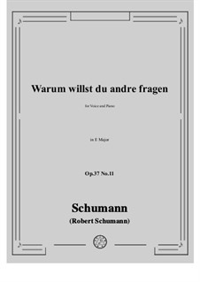 No.11 Warum willst du andre fragen: E Major by Robert Schumann