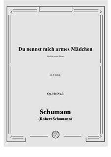 No.3 Du nennst mich armes Madchen: B minor by Robert Schumann