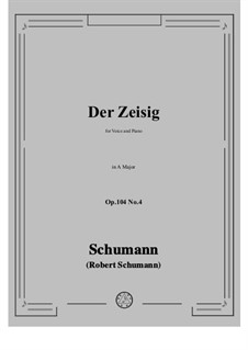 No.4 Der Zeisig: A-Dur by Robert Schumann