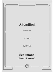 No.6 Abendlied: F-Dur by Robert Schumann