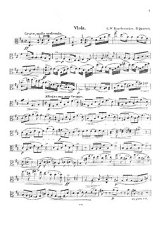 Streichquartett Nr.2 in D-Dur: Violastimme by Georg Wilhelm Rauchenecker