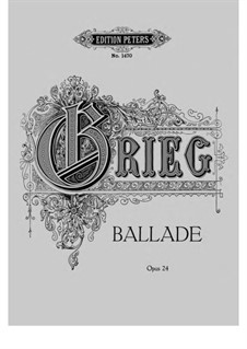 Ballade in Form von Variationen über norwegische Volkslieder, Op.24: Für Klavier by Edvard Grieg