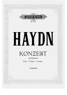 Konzert für Klavier und Orchester Nr.11 n D-Dur, Hob.XVIII/11: Version für zwei Klaviere, vierhändig by Joseph Haydn