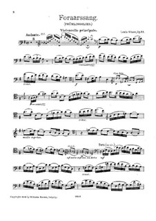 Foraarssang (Frühlingslied) für Cello und Orchester, Op.31: Cellostimme by Louis Glass