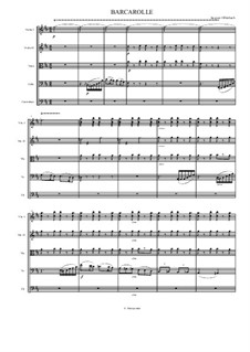 Barkarole: Version for chamber orchestra by Jacques Offenbach