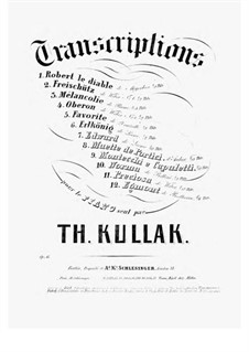 12 Transcriptions, Op.6: No.9 I Capuletti de Bellini by Theodor Kullak