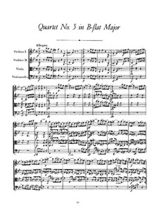 Streichquartett Nr.5 in B-Dur, D.68: Vollpartitur by Franz Schubert