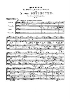 Streichquartett Nr.14 in cis-Moll, Op.131: Vollpartitur by Ludwig van Beethoven