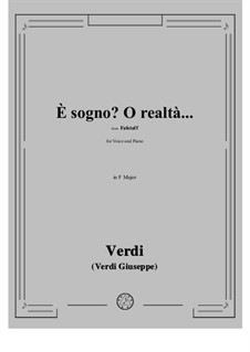 Falstaff: È sogno? O realtà... in F Major by Giuseppe Verdi