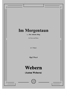 No.4 Im Morgentaun: C-Dur by Anton Webern