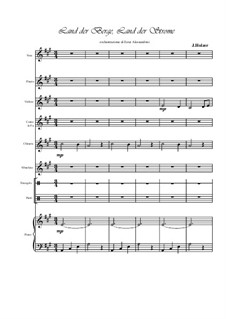 Land der Berge, Land der Strome (Austrian anthem): For chamber orchestra by Johann Baptist Holzer