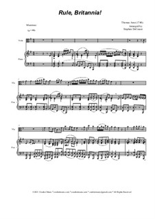 Rule Britannia: Viola solo with piano by Thomas Arne