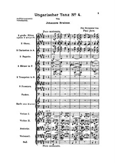 Tanz Nr.4 in fis-Moll: Version for symphonic band by Johannes Brahms