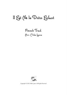 Il est né le divin enfant: For clarinet quintet by Unknown (works before 1850)