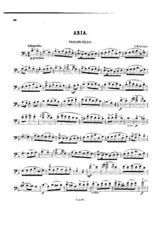 Arie, für Cello und Klavier: Solostimme by Jean-Marie Leclair