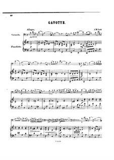Gavotte für Cello und Klavier in C-Dur: Partitur by Jean-Marie Leclair