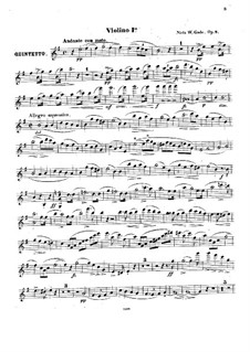 Streichquintett in e-moll, Op.8: Stimmen by Niels Wilhelm Gade