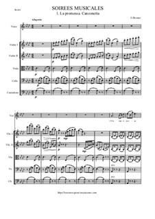 Les soirées musicales: No.1 - La promessa (Canzonetta) by Gioacchino Rossini