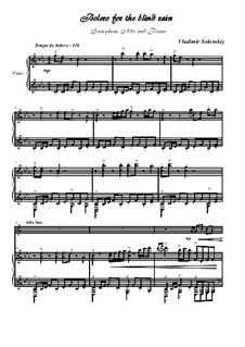 Bolero for the Blind Rain: Für Altsaxsophon und Klavier by Vladimir Solonskiy