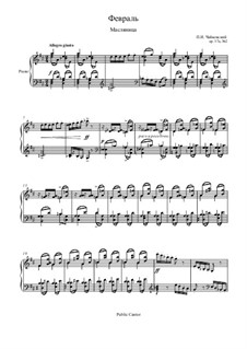 Nr.2 Februar (Karneval): Für Klavier by Pjotr Tschaikowski