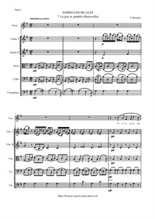 Les soirées musicales: No.7 - La gita in gondola (Barcarolla) by Gioacchino Rossini