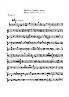 Konzert für Klavier und Orchester Nr.21 in C-Dur, K.467: Trompetestimmen by Wolfgang Amadeus Mozart