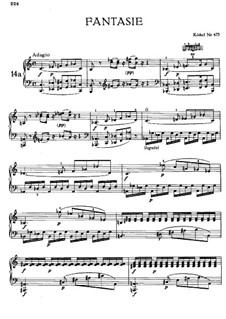 Fantasie für Klavier Nr.4 in c-Moll, K.475: Für einen Interpreten by Wolfgang Amadeus Mozart
